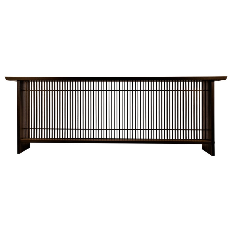 Modern Japanese Sofa Table with Kumiko For Sale at 1stDibs
