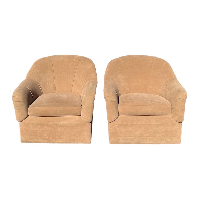 Pair of Ethan Allen Swivel Chairs For Sale at 1stDibs