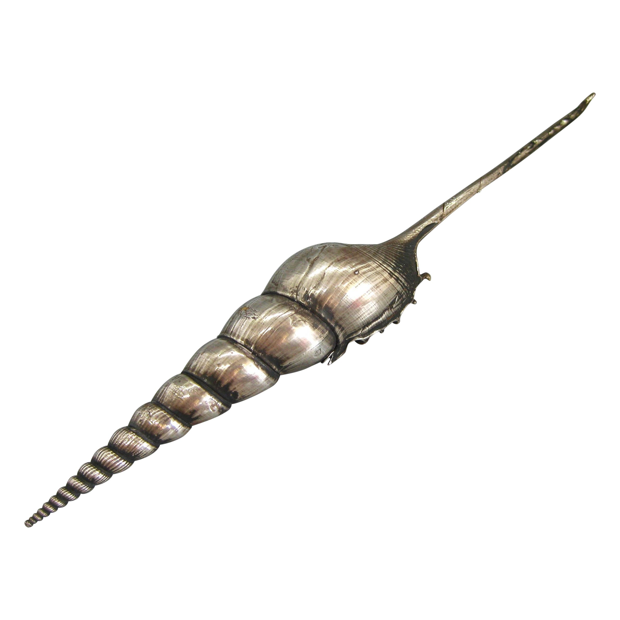 Ruzzetti & Gow anni '80 in argento Sterling Spingle Tibia Fusus Shell in vendita