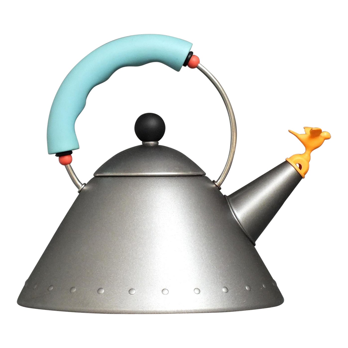 Michael Graves Postmodern Tea Kettle by Alessi Italy Production First Years 1985 For Sale