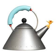 Michael Graves Postmodern Tea Kettle by Alessi Italy Production First Years 1985