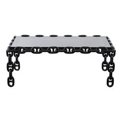 Steel Chain Coffee Table in the Manner of Franz West, 20th Century