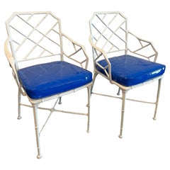 Retro Brown Jordan Calcutta Arm Chairs- A Pair