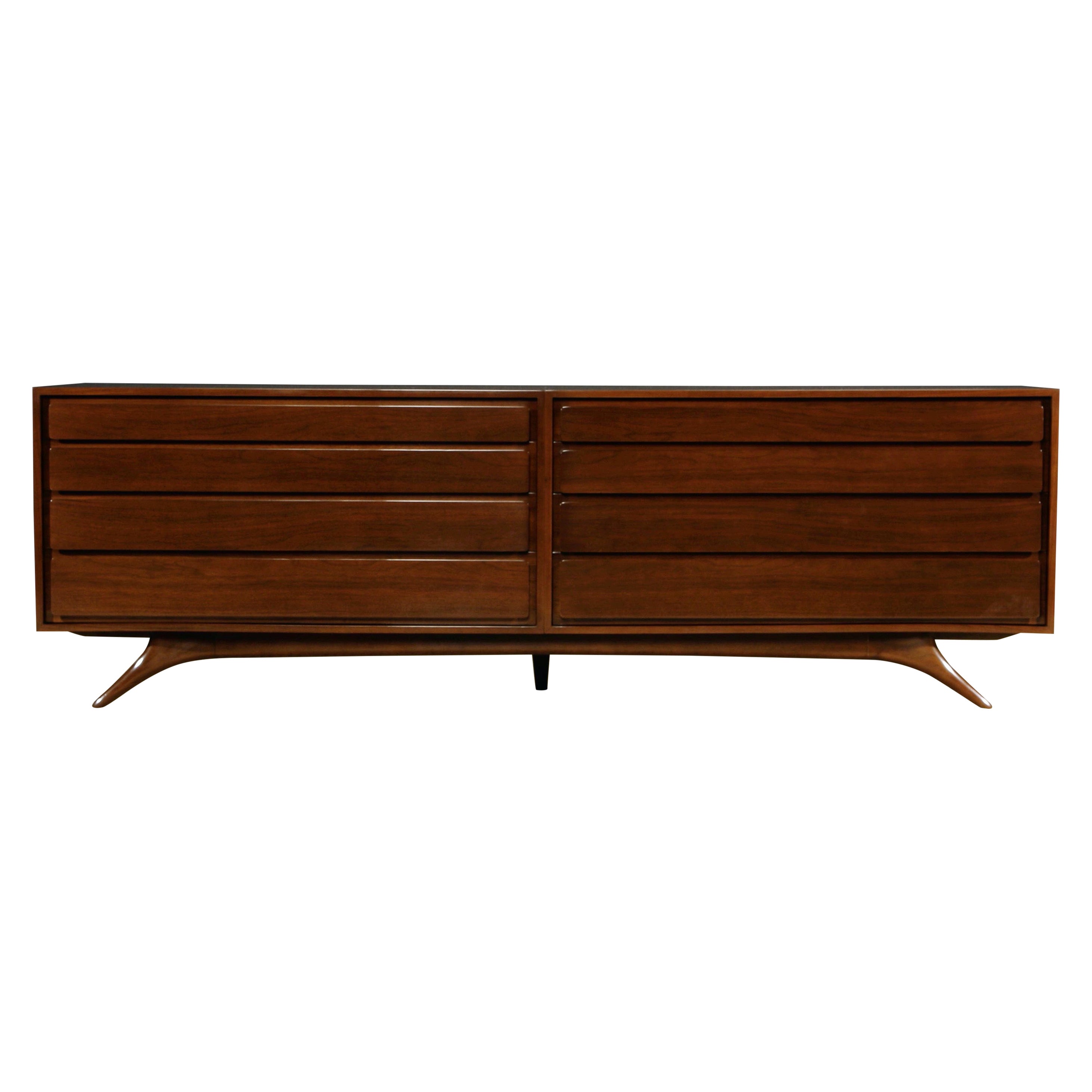Important Double Dresser by Vladimir Kagan for Kagan-Dreyfuss, 1950s, Signed For Sale