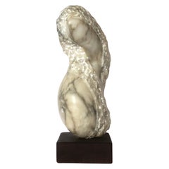 Escultura moderna orgánica de mármol alabastro
