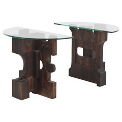 Consoles/tables rondes uniques Nerone & Patuzzi Gruppo NP2 Italie, années 1970