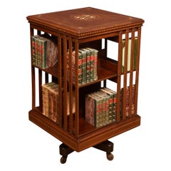 Used Inlaid Revolving Bookcase