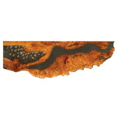 Maple Wood Shelf Peridot Citrine Pyrite Emerald Sparkle Inlays by Danna Weiss 