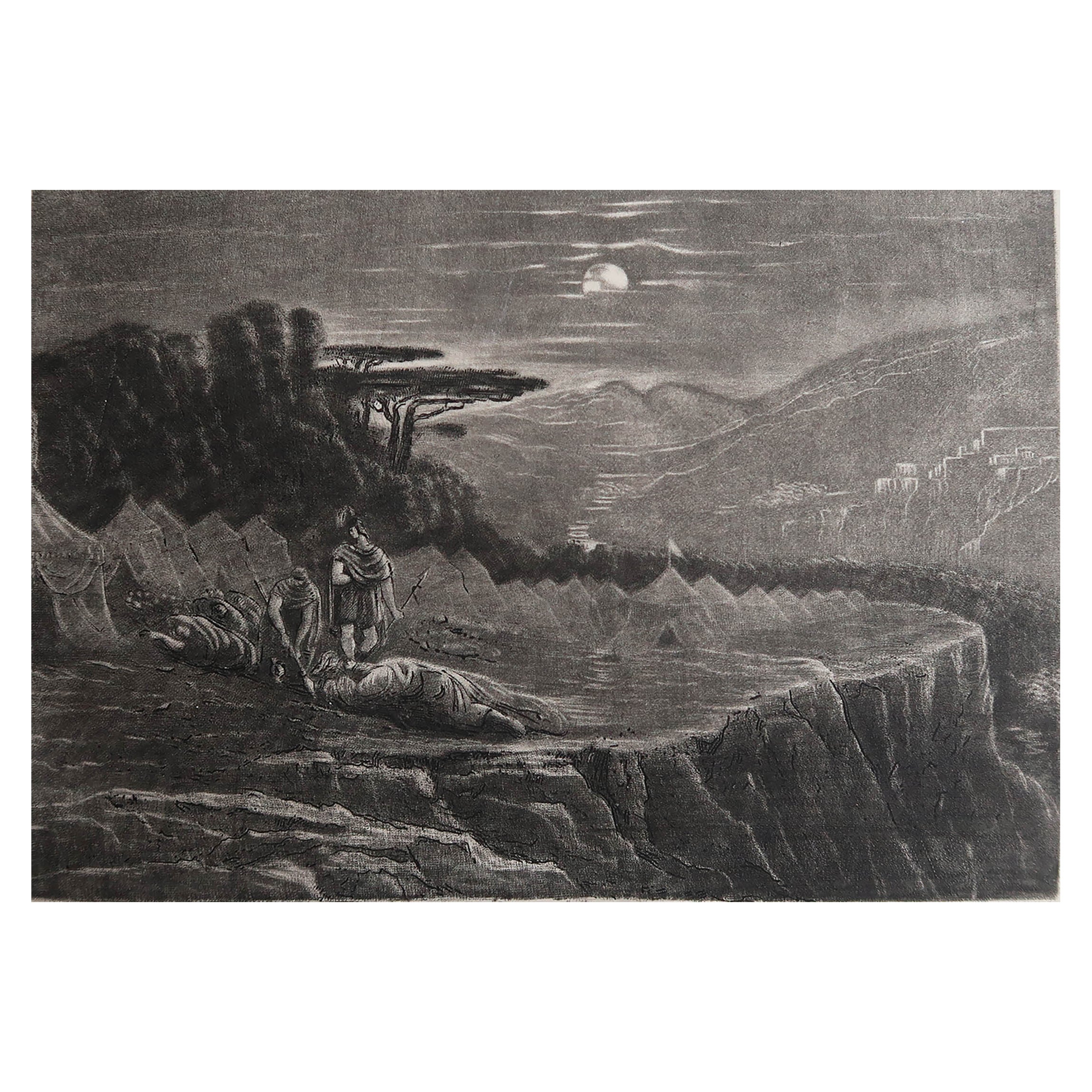 Mezzotint by John Martin, David Spareth Saul, Sangster, circa 1850