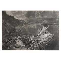 Mezzotint by John Martin, The Deluge, Sangster, C.1850