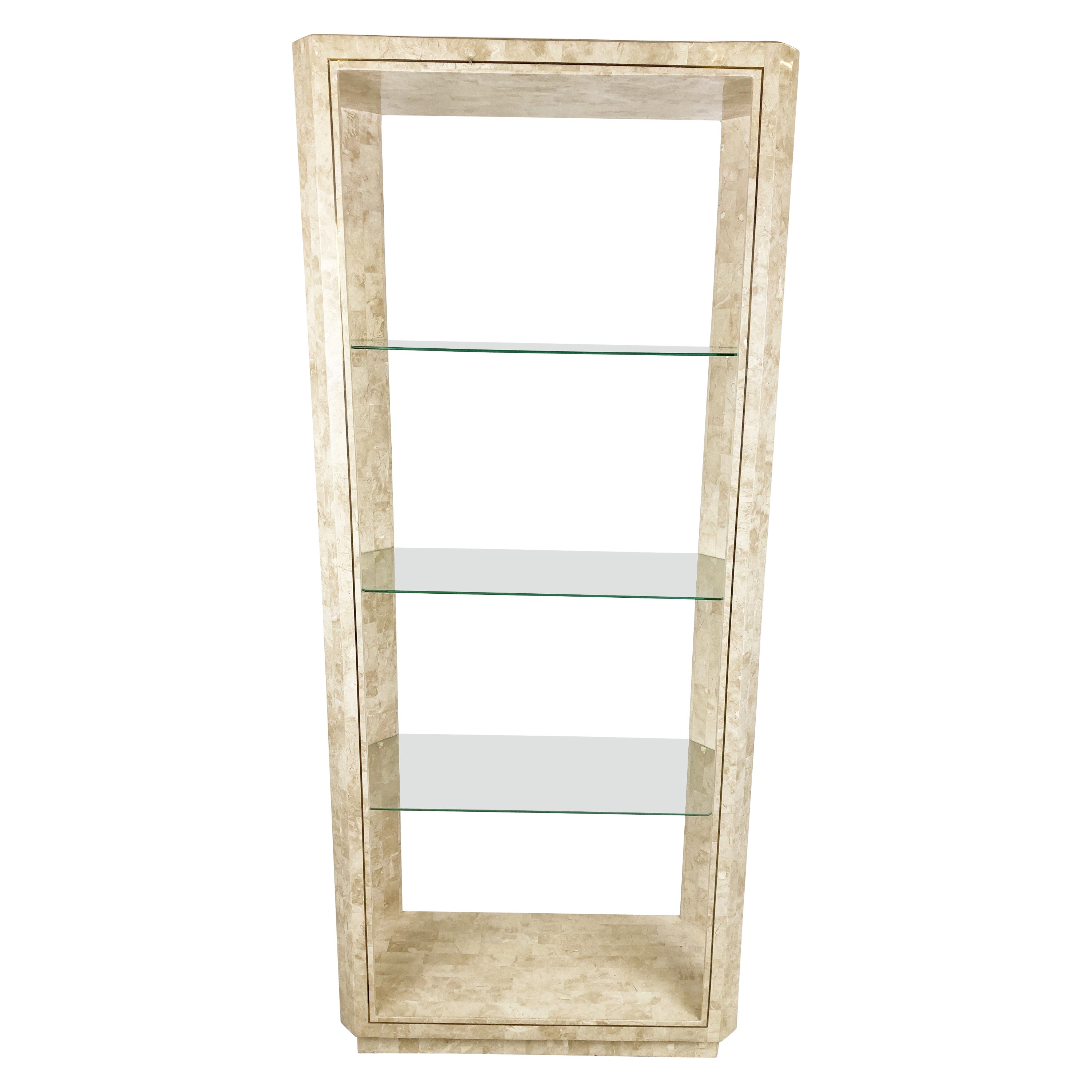 Tesselated Stone Etagere, 1980s For Sale