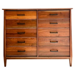 Vintage Mid-Century Solid Walnut Davis Cabinet Co. Gentlemen’s Chest/Highboy Dresser