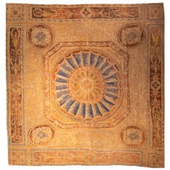 Palatial 18th Century Neoclassical Aubusson Rug with Medallion