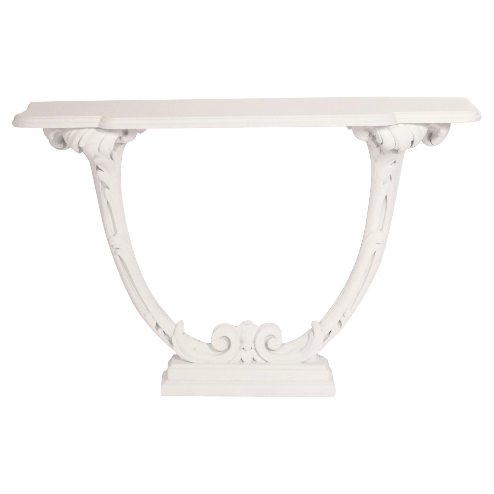 Serge Roche Style Plaster and Wood Console Table