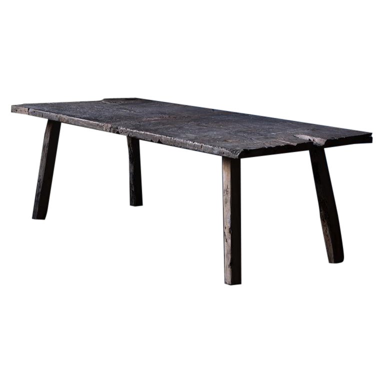 Table basse primitive antique en forme de table Italie, milieu du 19e siècle