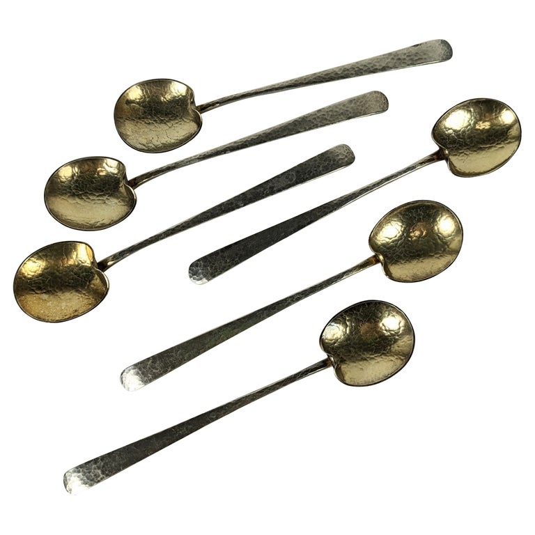 Bigelow, Kennard and Co. Arts and Crafts Sterling Spoons For Sale at
