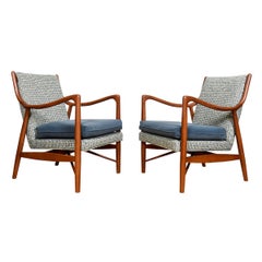 Pair of Finn Juhl Style Lounge Chairs