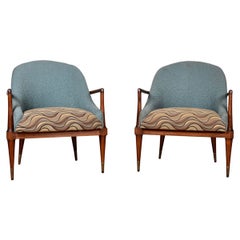 Fabulous Pair of Club Accent Chairs by T. H. Robsjohn-Gibbings