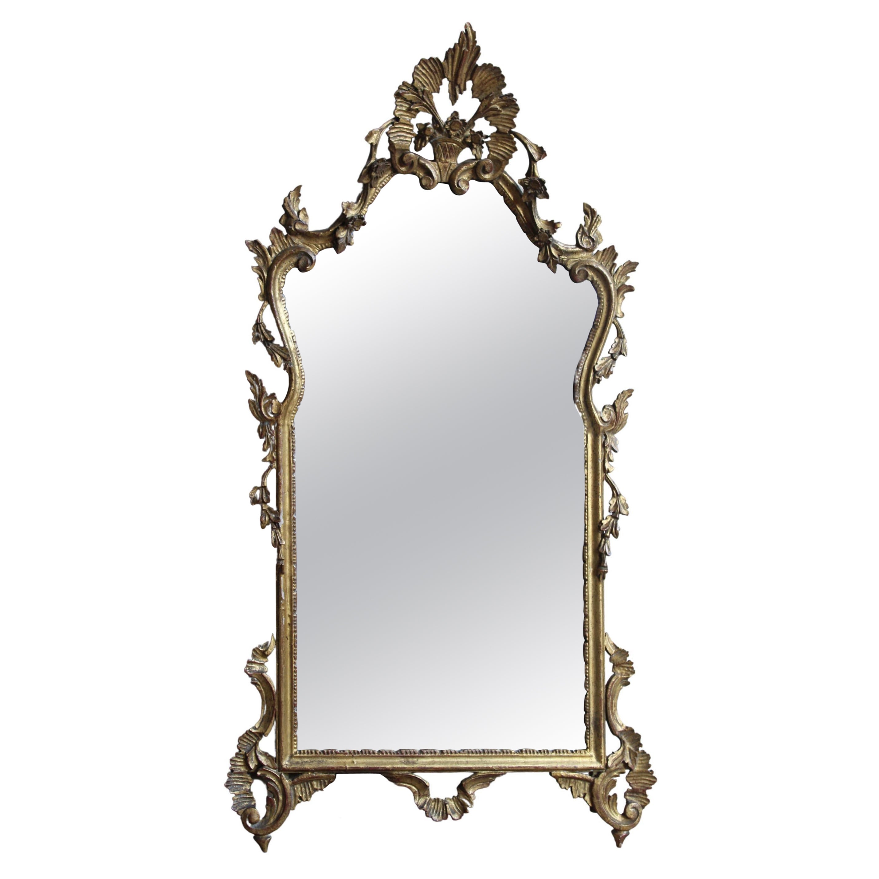 19th Century Rococo Style Wall Mirror  For Sale