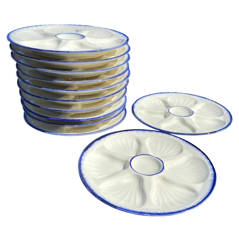 Vintage French SalinaLesBains Oyster Plates For Sale at 1stDibs