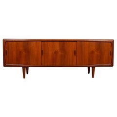 Smooth Rounded Edges Danish Teak Sideboard with Optional Display Top