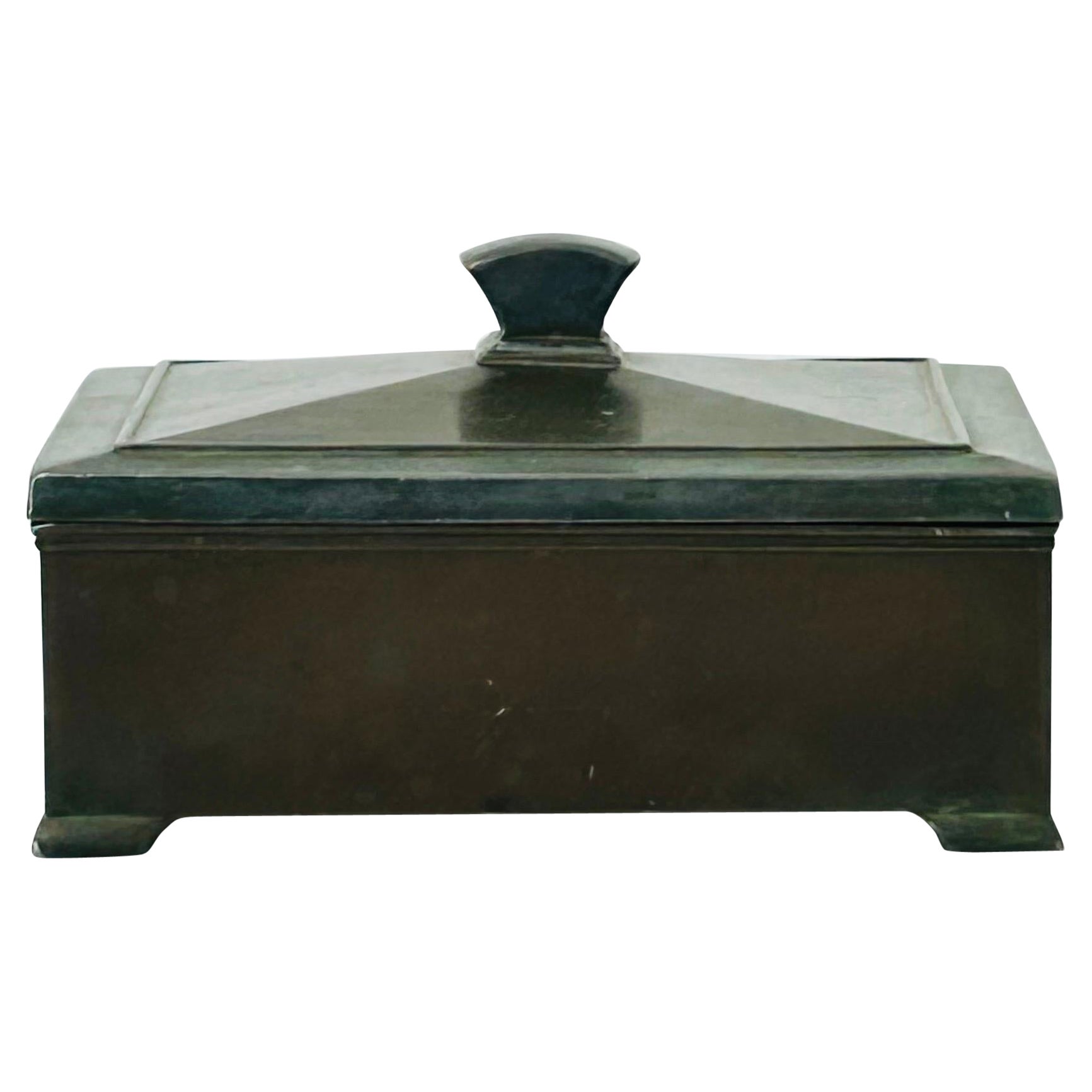 A metal casket by Just Andersen, 1930s, Denmark