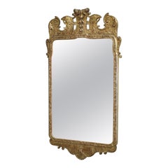 19th Century George II Style Silver Gilt Mirror