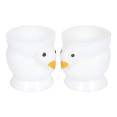 French Opalex White Chick Egg Cups