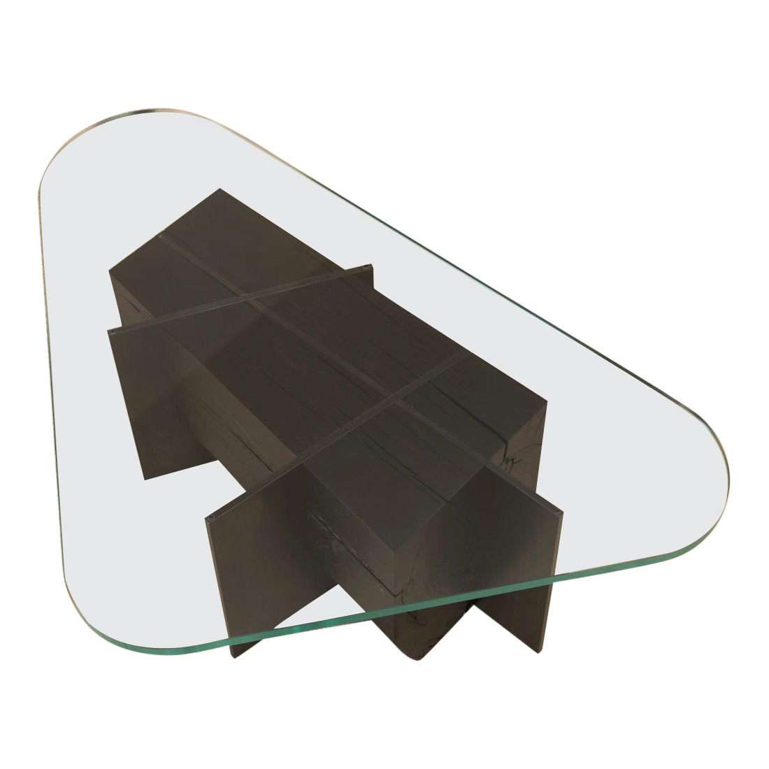 om6 contemporary Coffee Table, Black Oak, Steel and Glass by mjiila