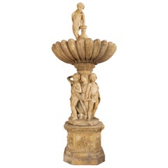 Italienischer Terrakotta-Brunnen aus dem 19.