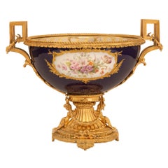 French 19th Century Louis XVI St. Ormolu and Sevres Porcelain Centerpiece