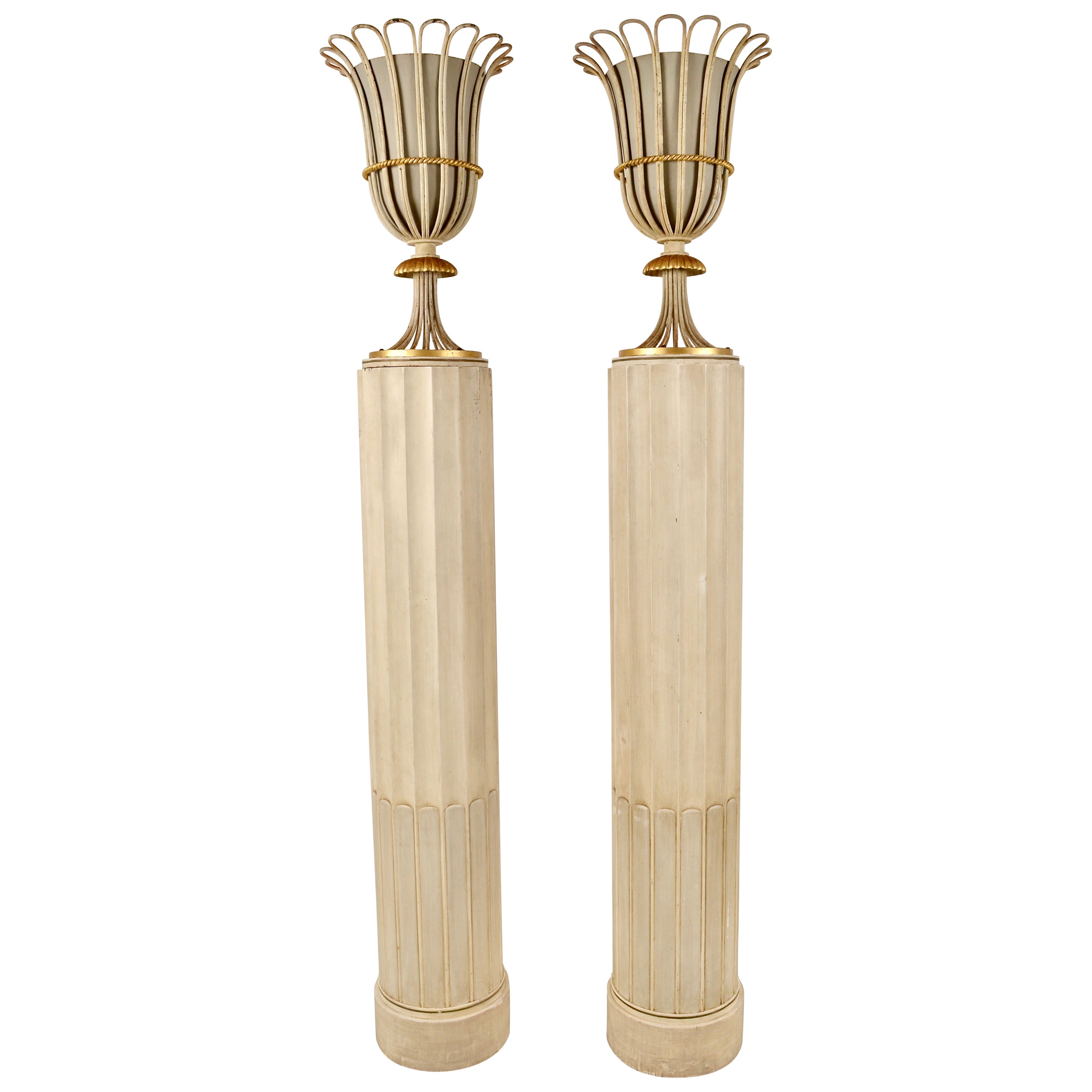 Pair of Grosfeld House Column-form Tochieres, USA 1930s