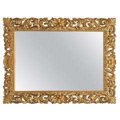 Antique Italian 19th Century Giltwood Mirror From Florence