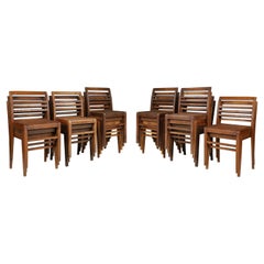 René Gabriel Oak "Reconstruction" Chairs, France 1946
