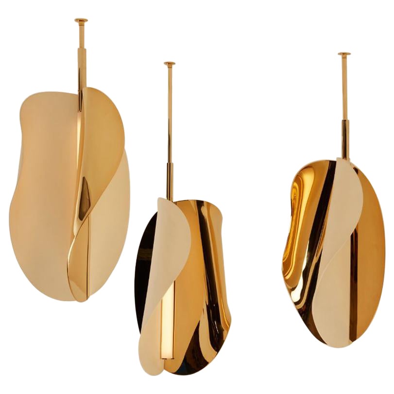 Set of 3 Corolle Pendant Light by Mydriaz For Sale