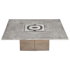 20th Century Brutalist Aluminum Cast Coffee Table