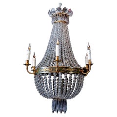 Exceptional Hot Air Balloon Chandelier, Gilt Bronze and Crystal, Period: 19th