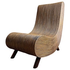 Vivai del Sud Pencil Reed Lounge Chair, Italy, 1960s