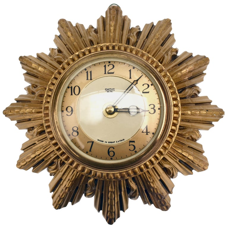 Horloge murale anglaise Art Déco , par Smiths Clocks, vers 1930 En