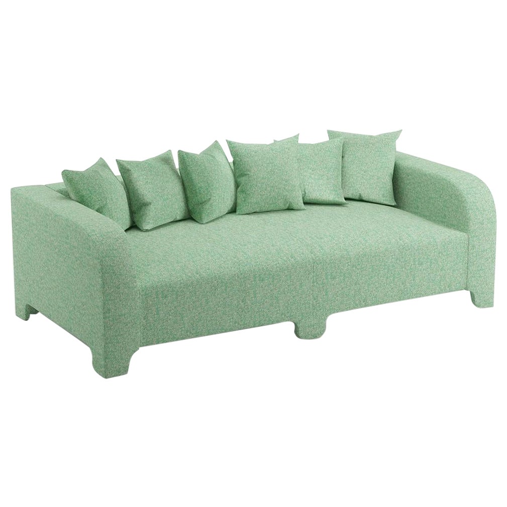 Popus Editions Graziella 2 Seater Sofa in Emerald London Linen Fabric For Sale