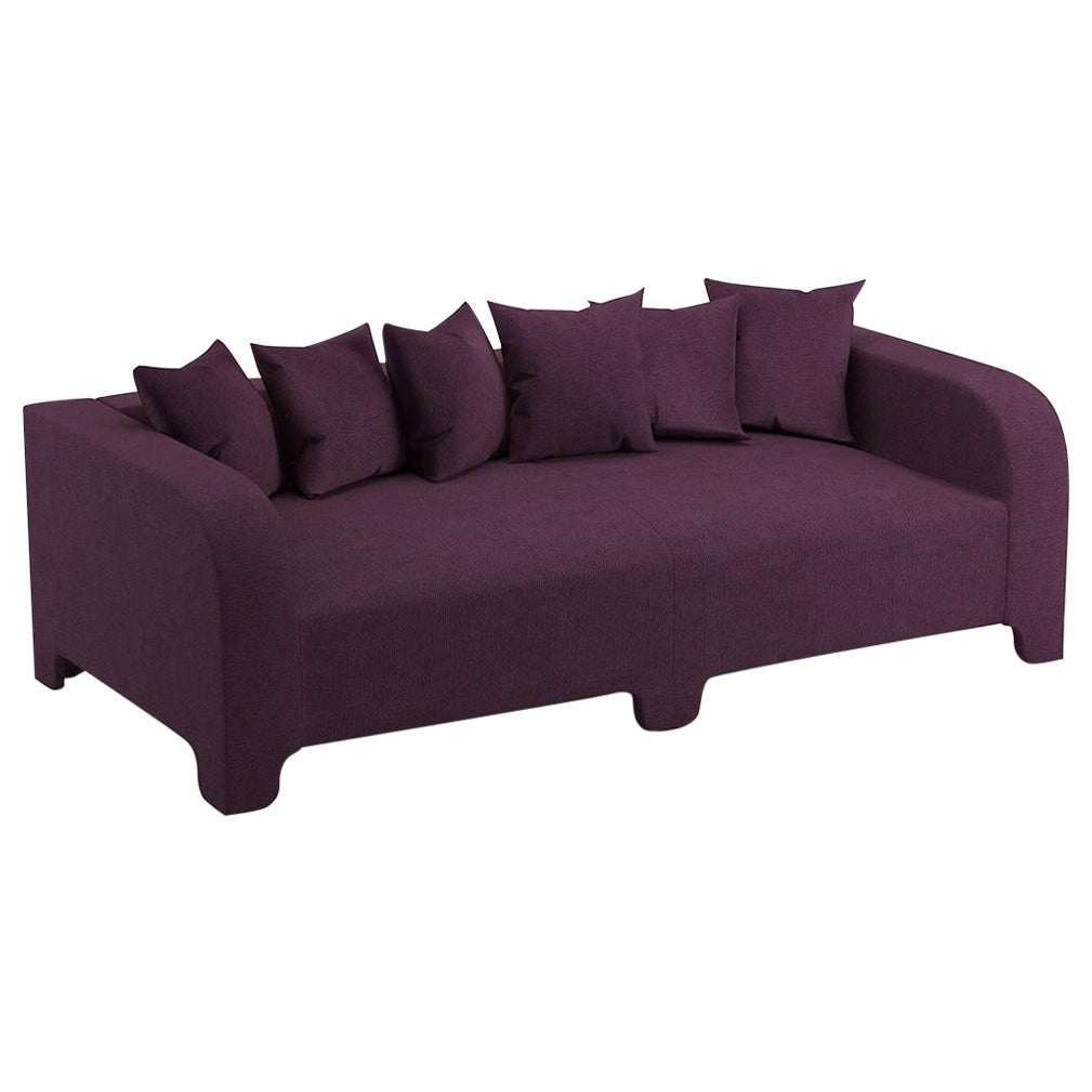 Popus Editions Graziella 2 Seater Sofa in Egg Plant Megeve Fabric Knit Effect