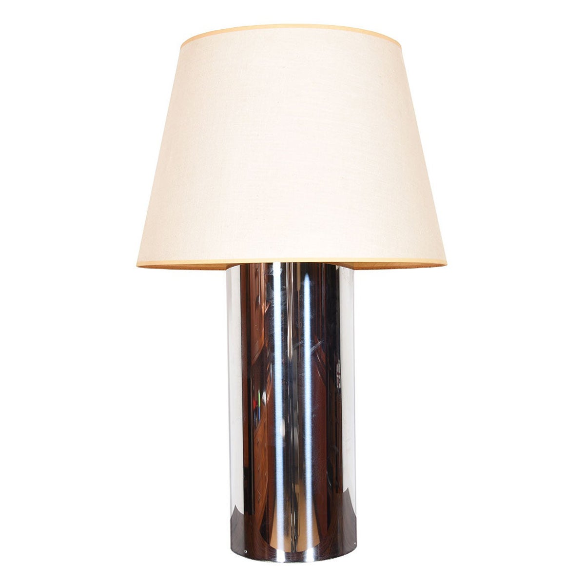 Midcentury Chrome Double-Socketed Table Lamp by Kovacs