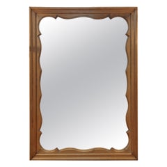 1950s Solid Blond Oak Mirror