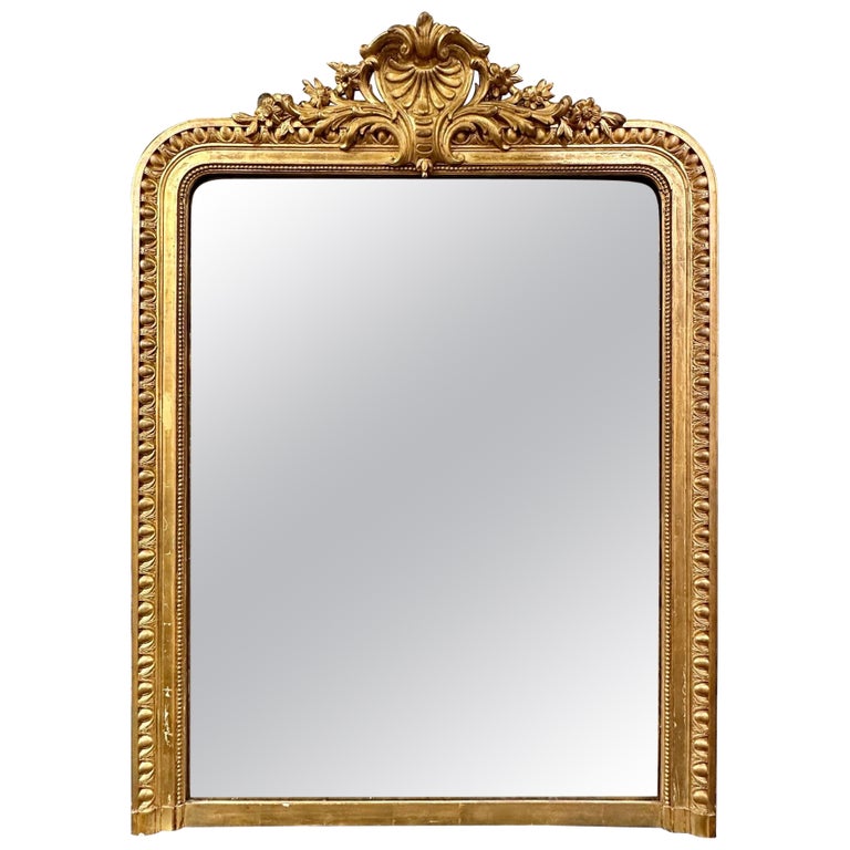 French Carved Giltwood Mirror For Sale at 1stDibs