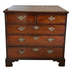 Antique George III Quality Mahogany Chest of 5 Drawers