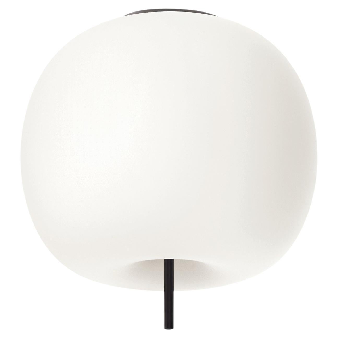 Large 'Kushi XL' Opaline Glass and Metal Ceiling Lamp for KDLN in Black