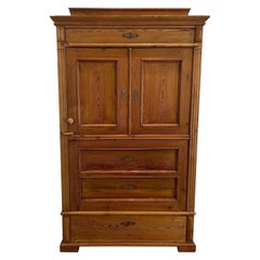 Antique Pine False Front Cupboard/Secretary Cabinet 