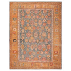 Nazmiyal Collection Antique Turkish Oushak Rug. 12 ft 6 in x 15 ft 2 in 