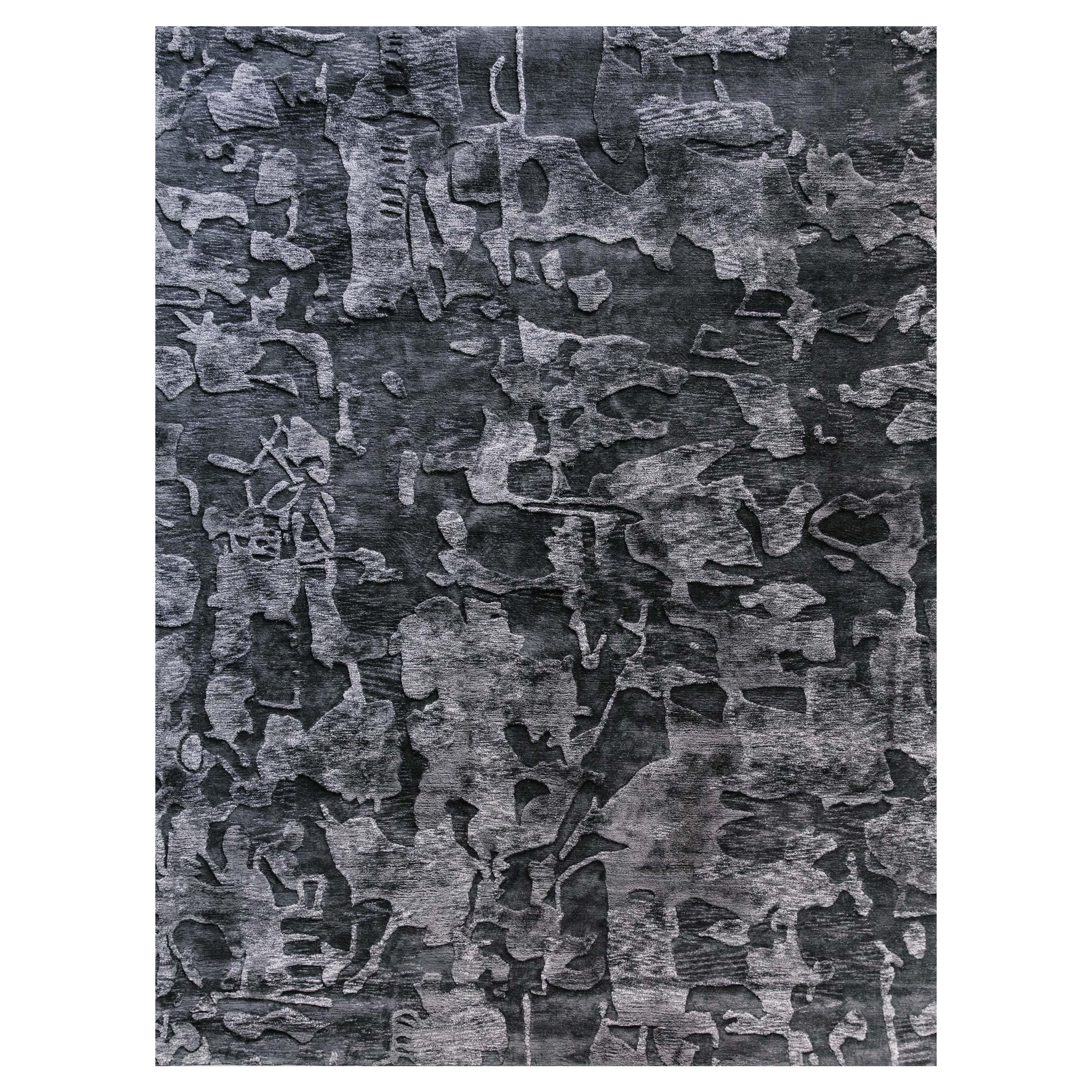 Tonal Stardust Hand Knotted Rug by Eskayel For Sale