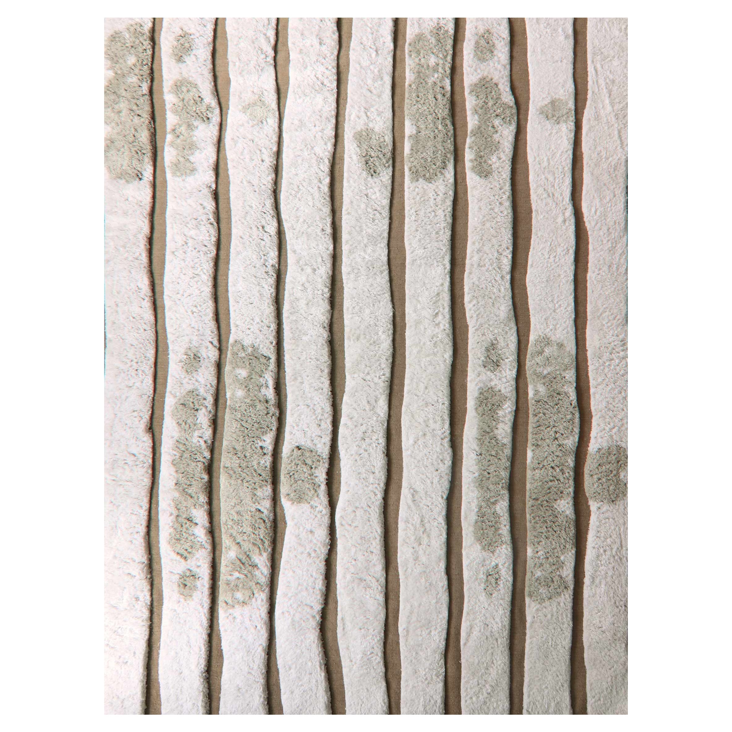 Bold Stripe Sandstone Hand Knotted Rug by Eskayel